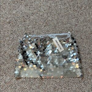 Urban Outfitters Silver Sequin Skirt